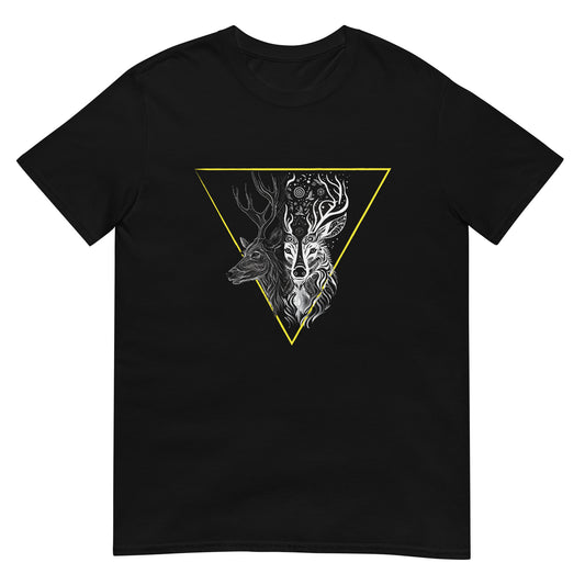 Mystical Deer Unisex T-shirt-Yellow
