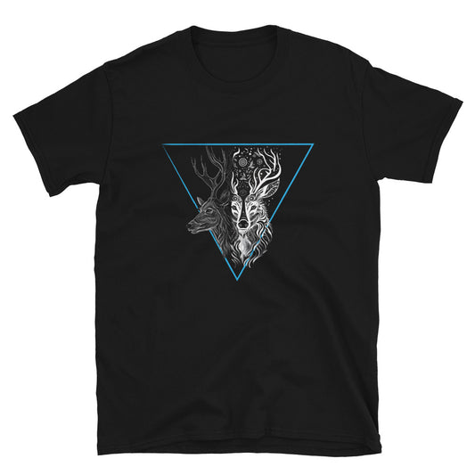 Mystical Deer Unisex T-shirt-Blue