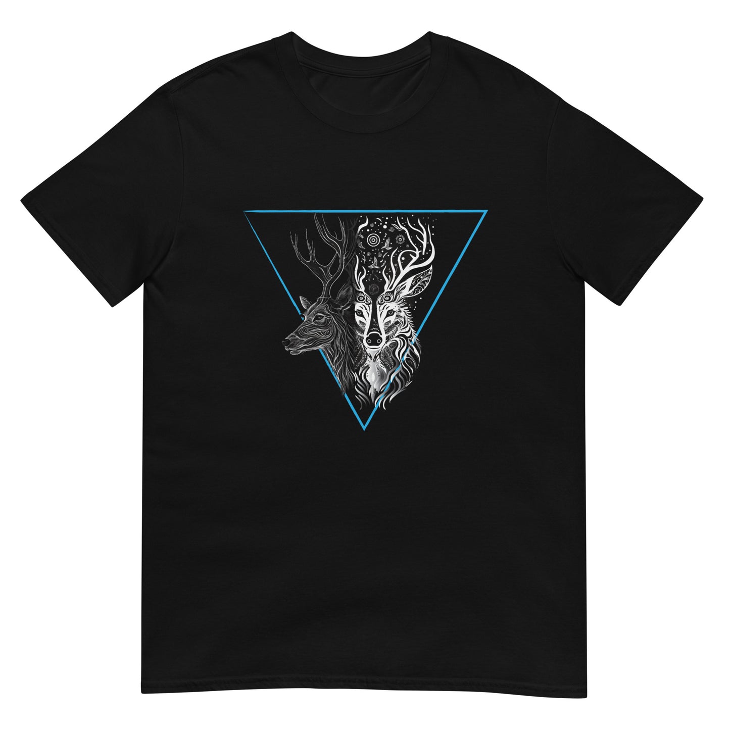 Mystical Deer Unisex T-shirt-Blue