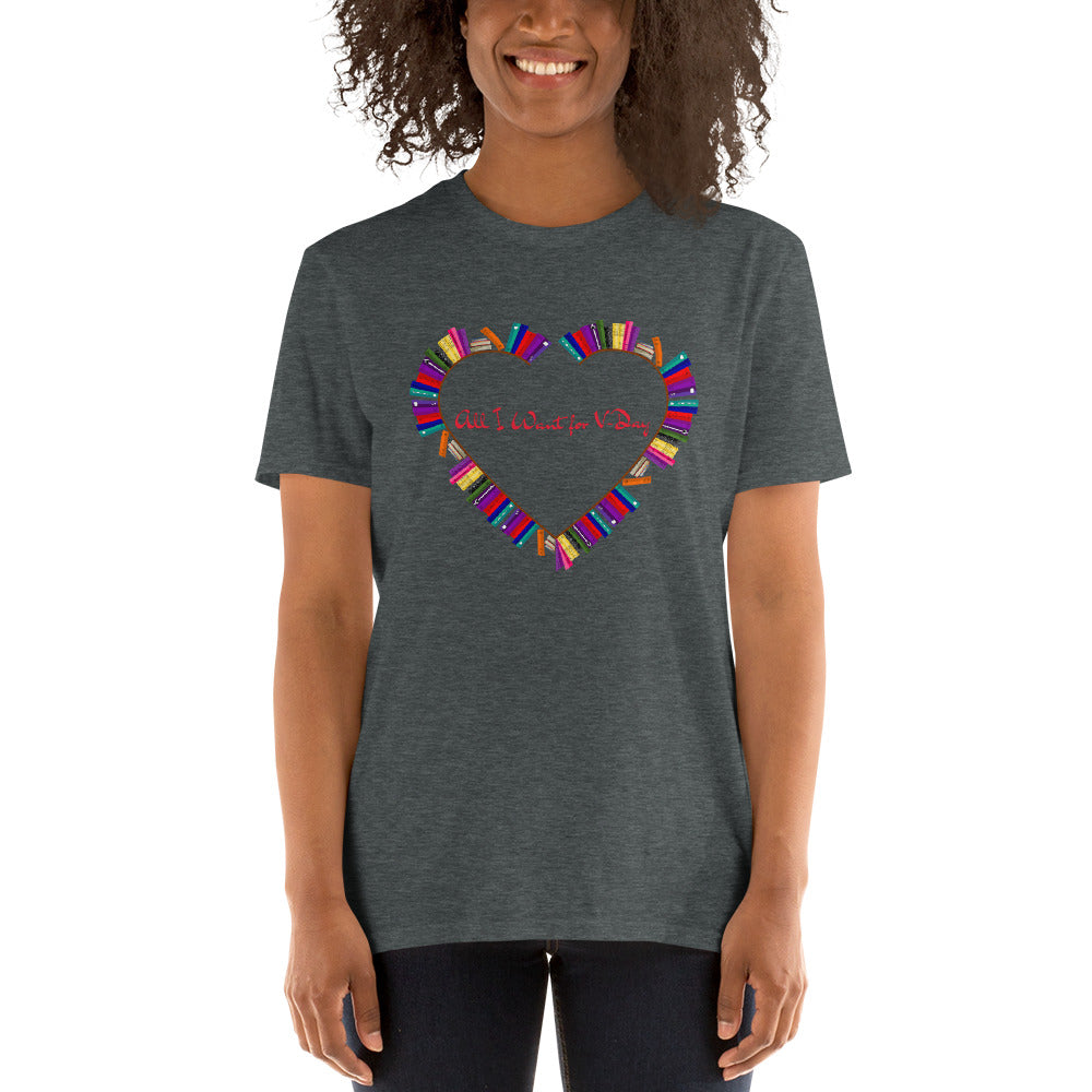 Valentine`s Day Book Lover Unisex T-Shirt