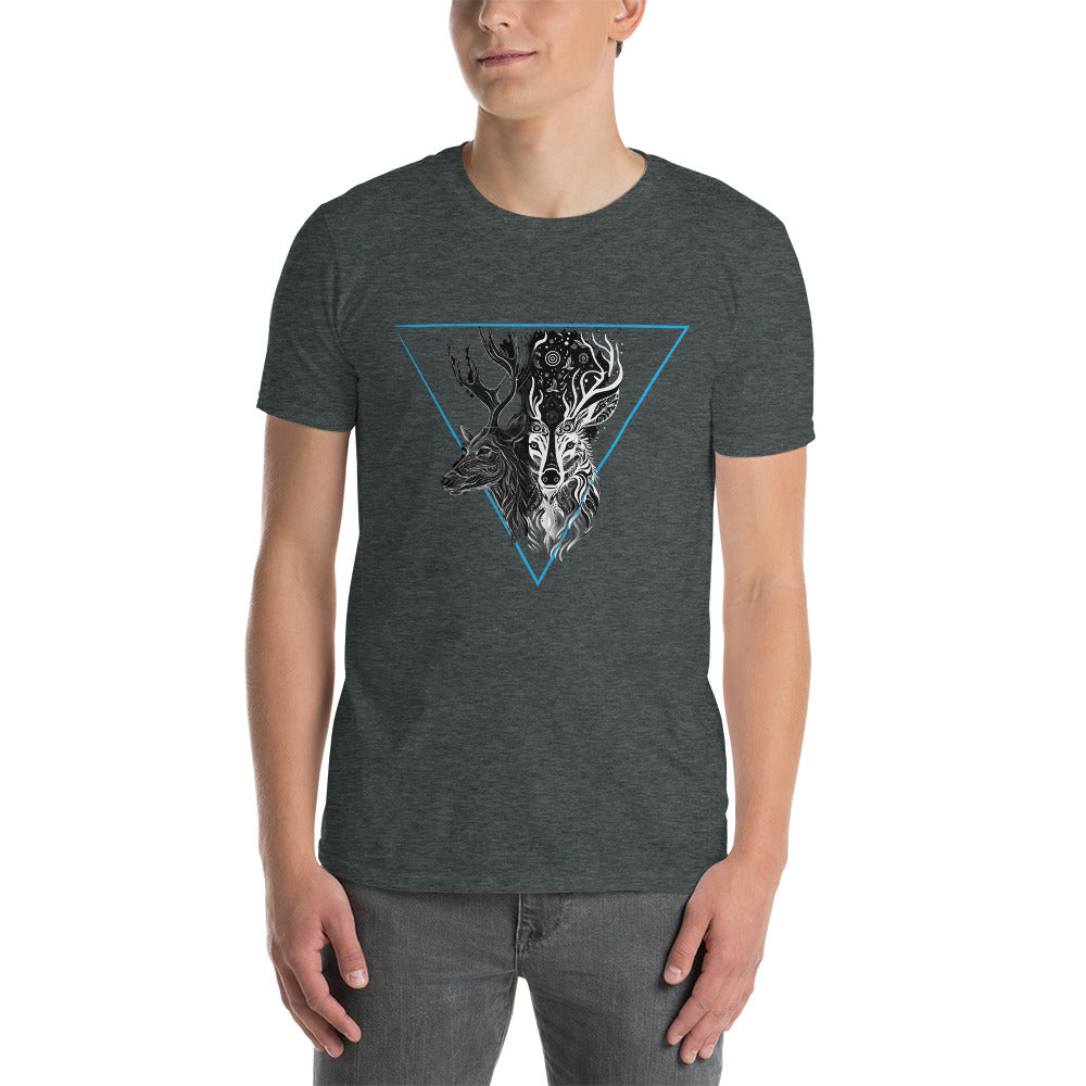 Mystical Deer Unisex T-shirt-Blue