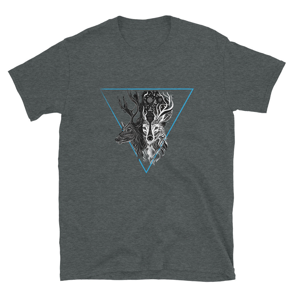 Mystical Deer Unisex T-shirt-Blue