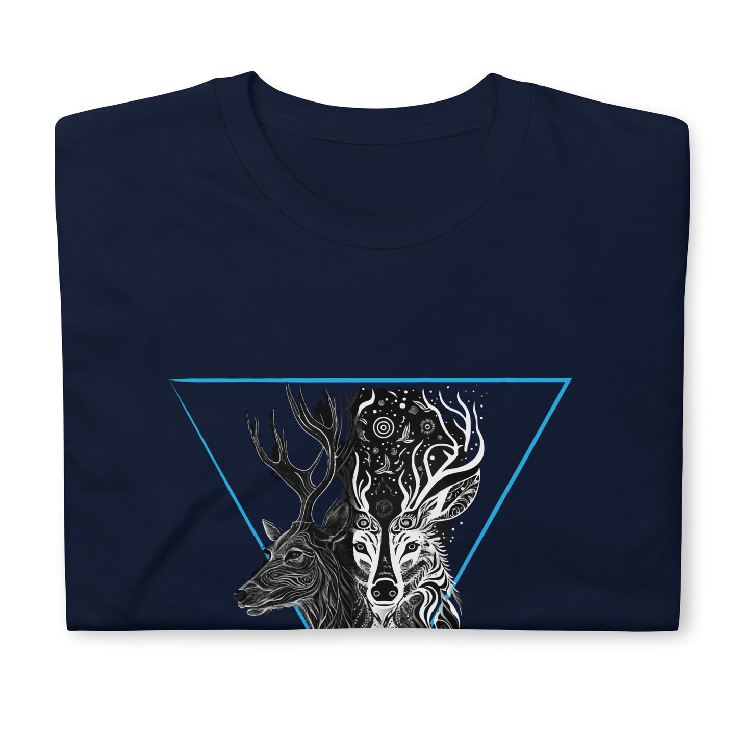 Mystical Deer Unisex T-shirt-Blue