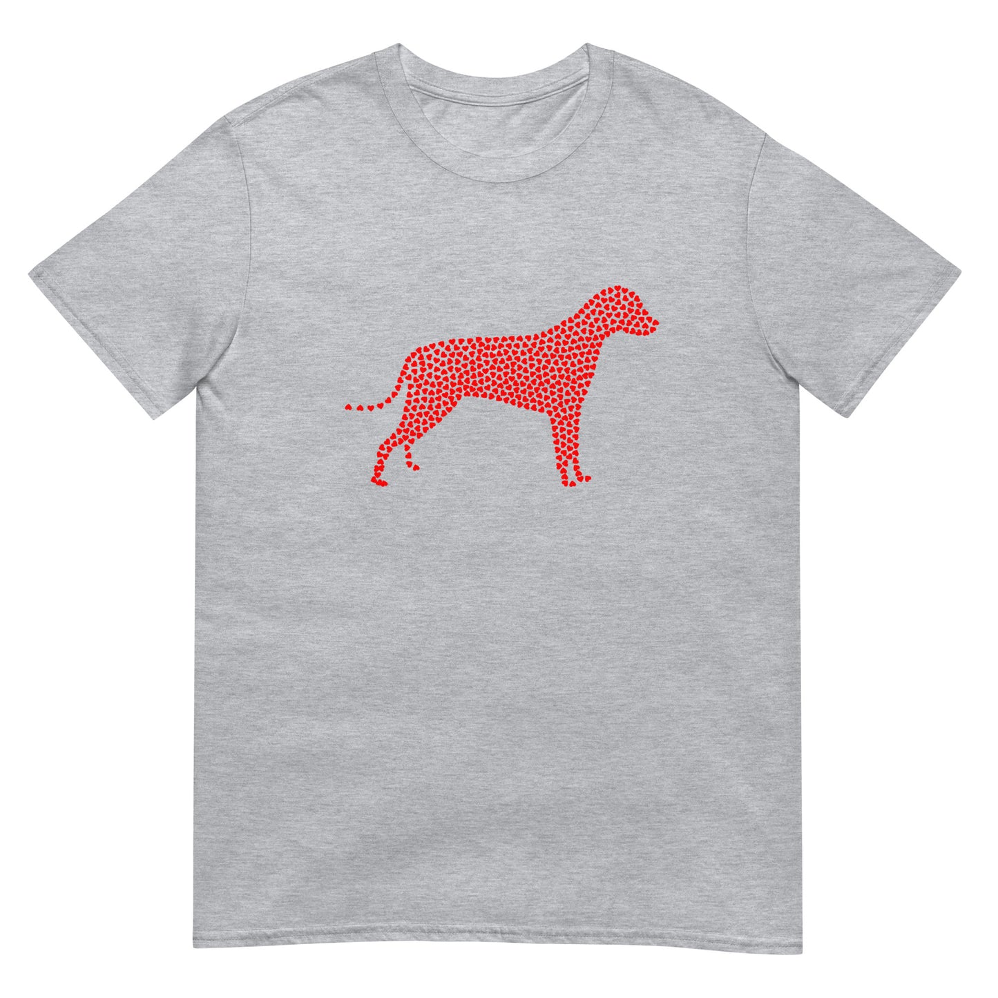 Valentine`s Day Dog of Hearts Unisex T-Shirt