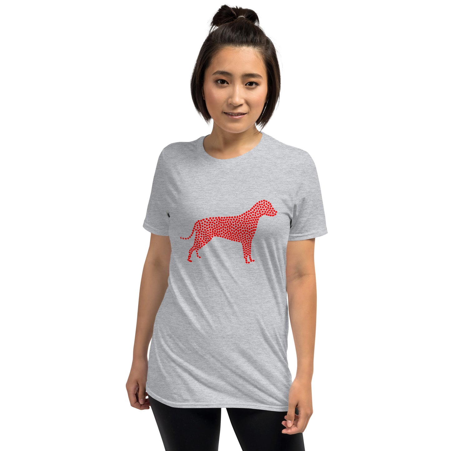 Valentine`s Day Dog of Hearts Unisex T-Shirt