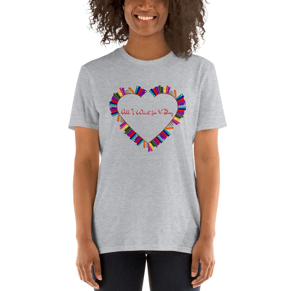 Valentine`s Day Book Lover Unisex T-Shirt