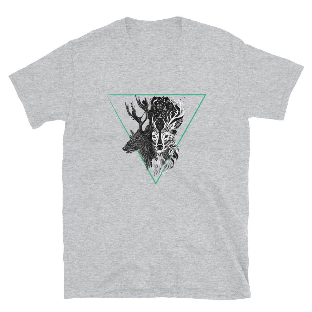 Mystical Deer Unisex T-shirt- Green