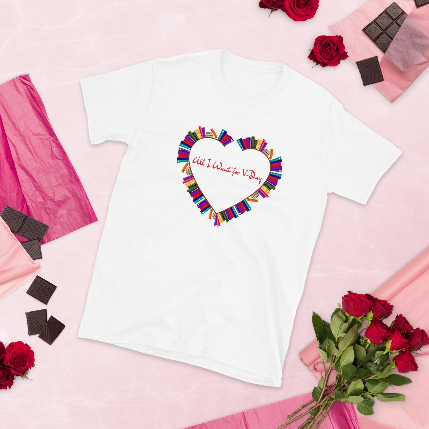 Valentine`s Day Book Lover Unisex T-Shirt