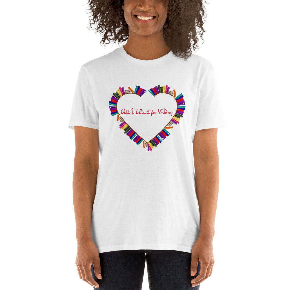 Valentine`s Day Book Lover Unisex T-Shirt