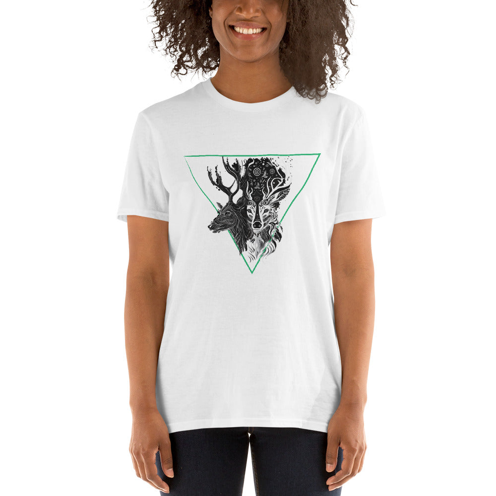 Mystical Deer Unisex T-shirt- Green