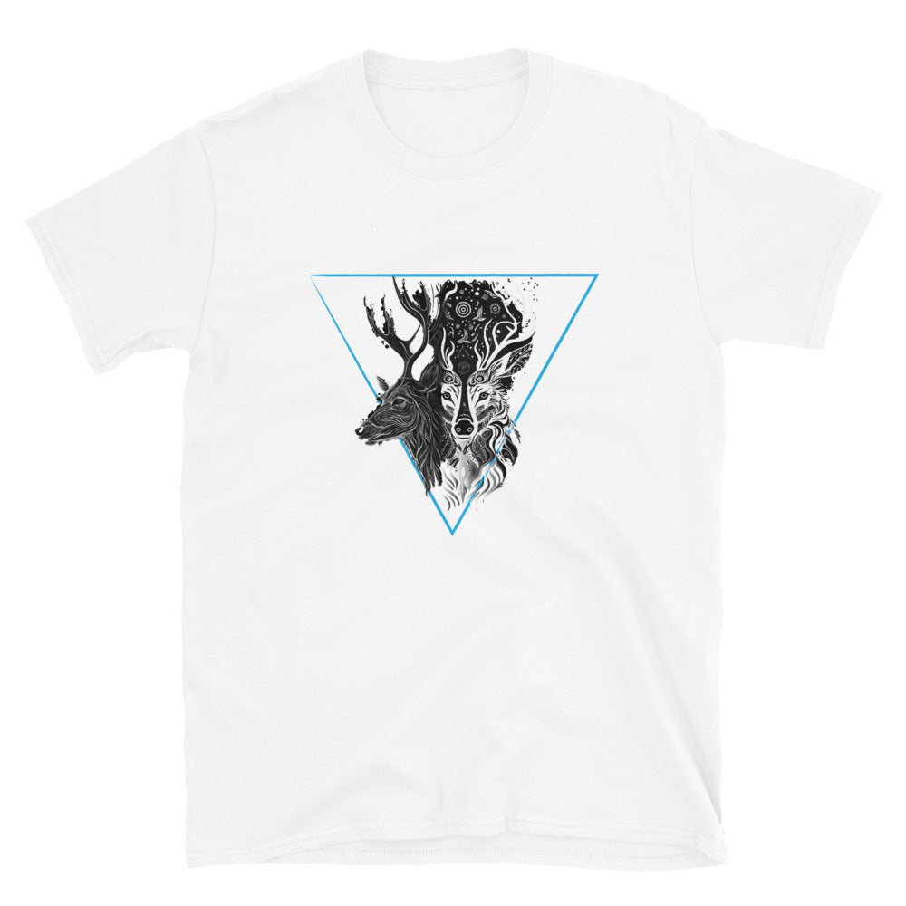 Mystical Deer Unisex T-shirt-Blue