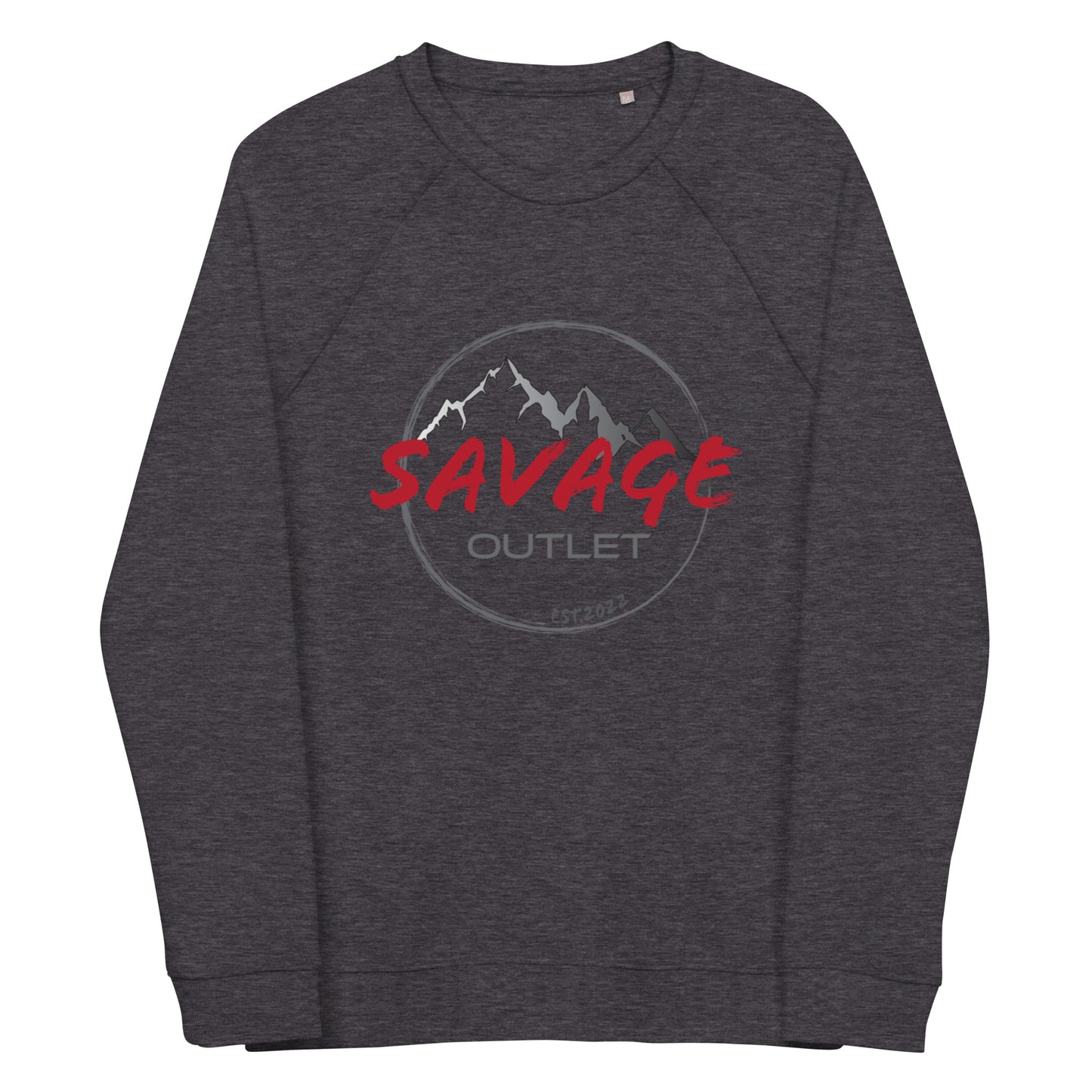 Savage Logo Unisex Organic Raglan Sweatshirt