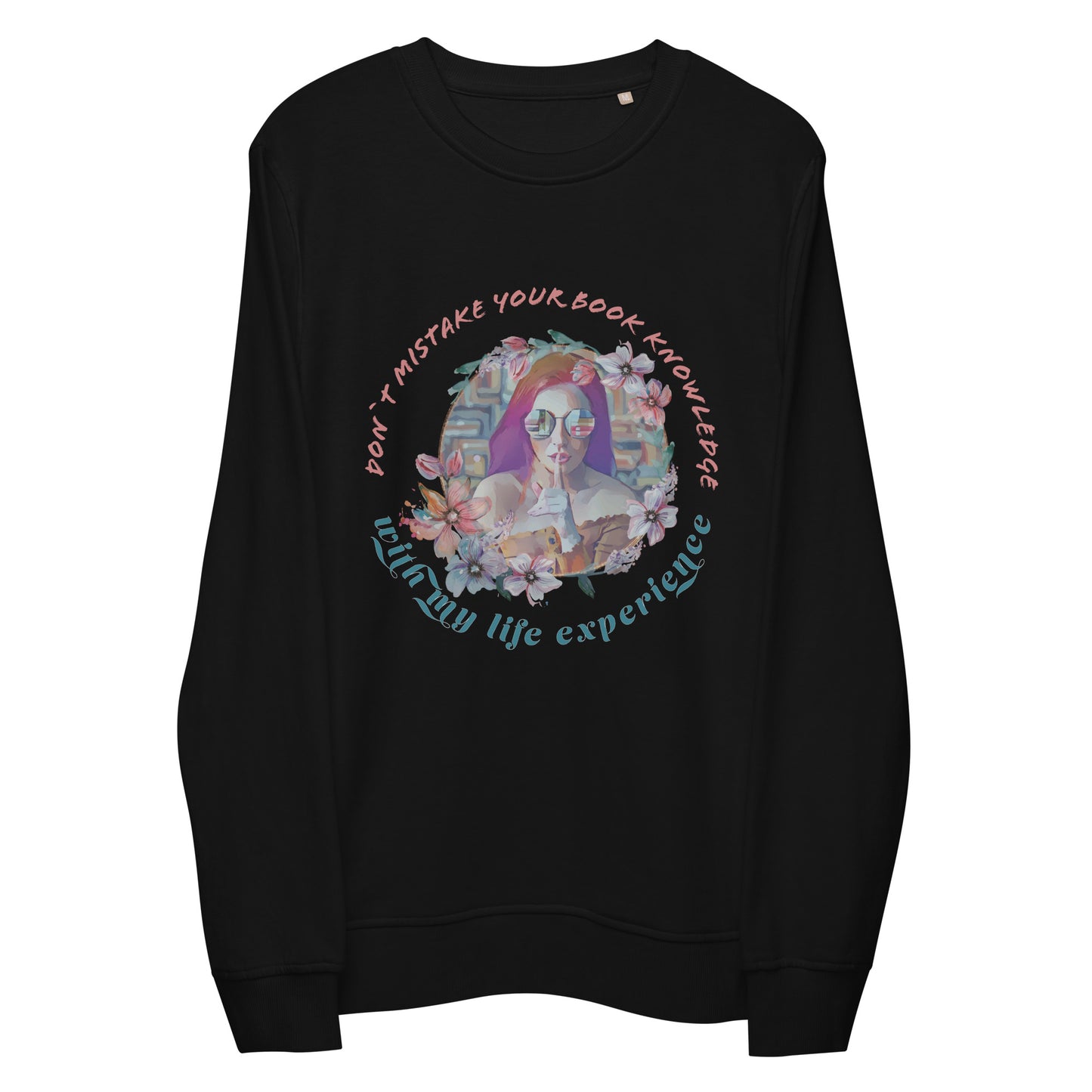 Book Knowledge and Experience Unisex Organic Sweatshirt