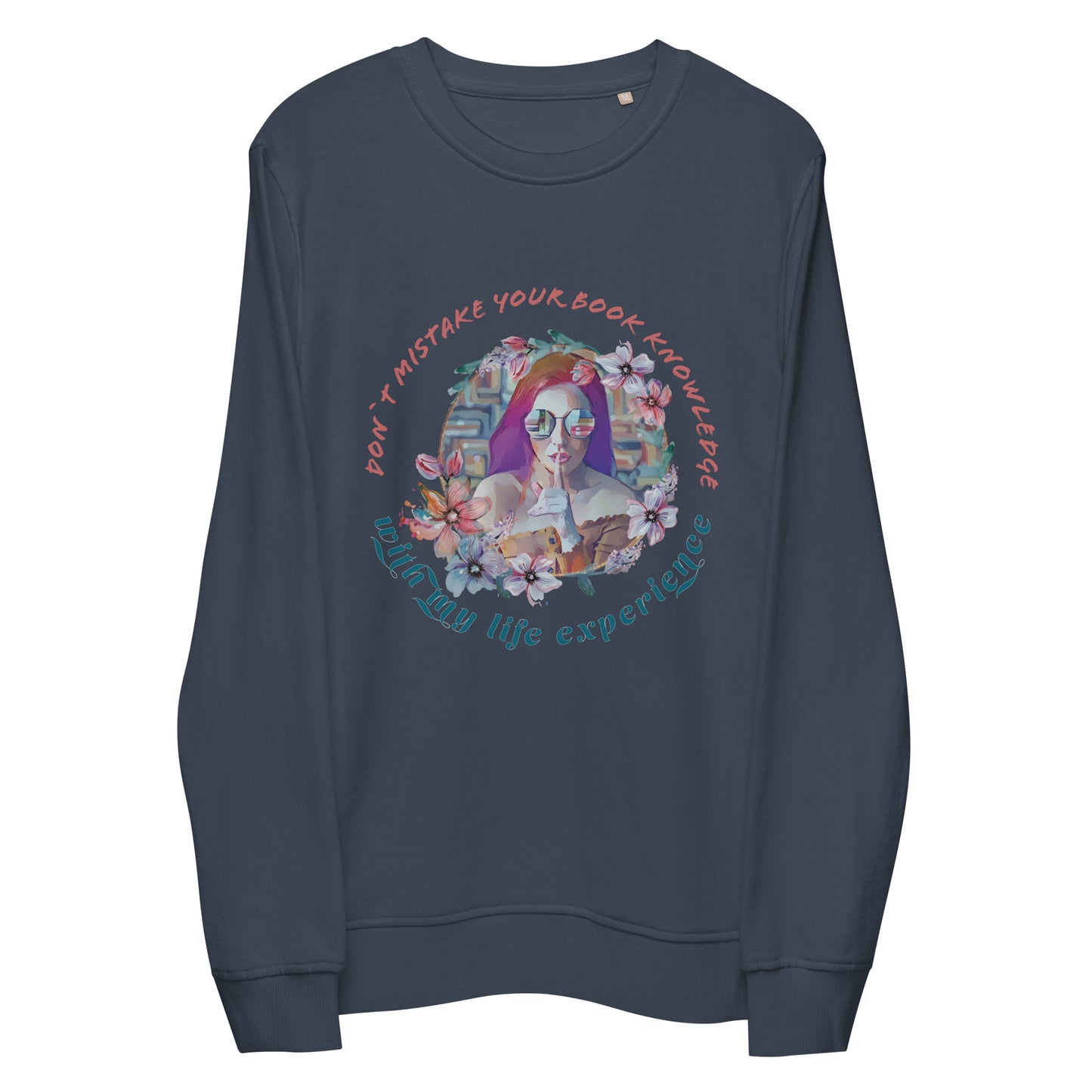 Book Knowledge and Experience Unisex Organic Sweatshirt