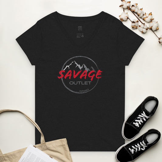 Savage Logo Women’s Recycled Soft V-neck T-shirt